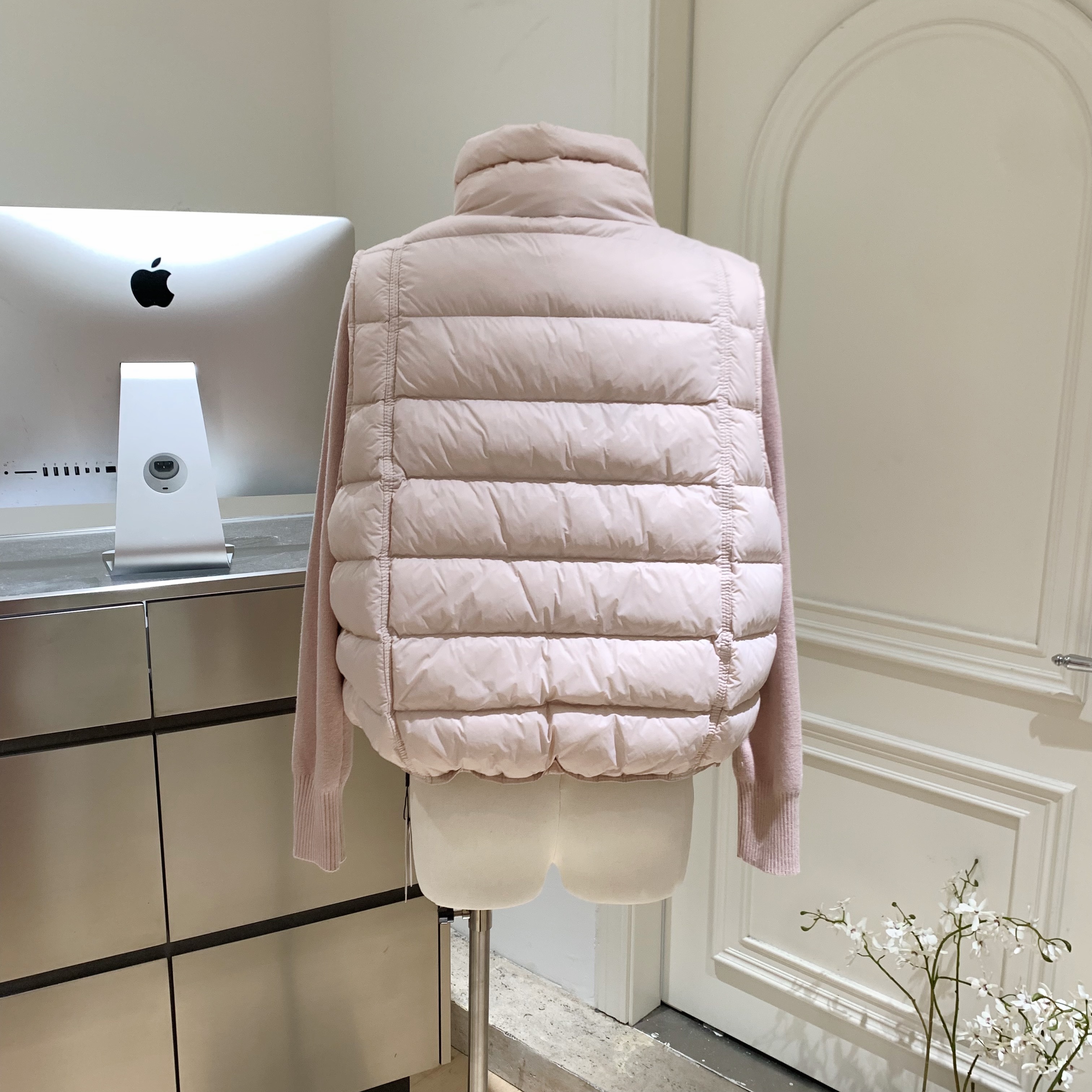 冬日蜜桃 立领显瘦宽松排骨羽绒嫩粉马甲上衣短款外套