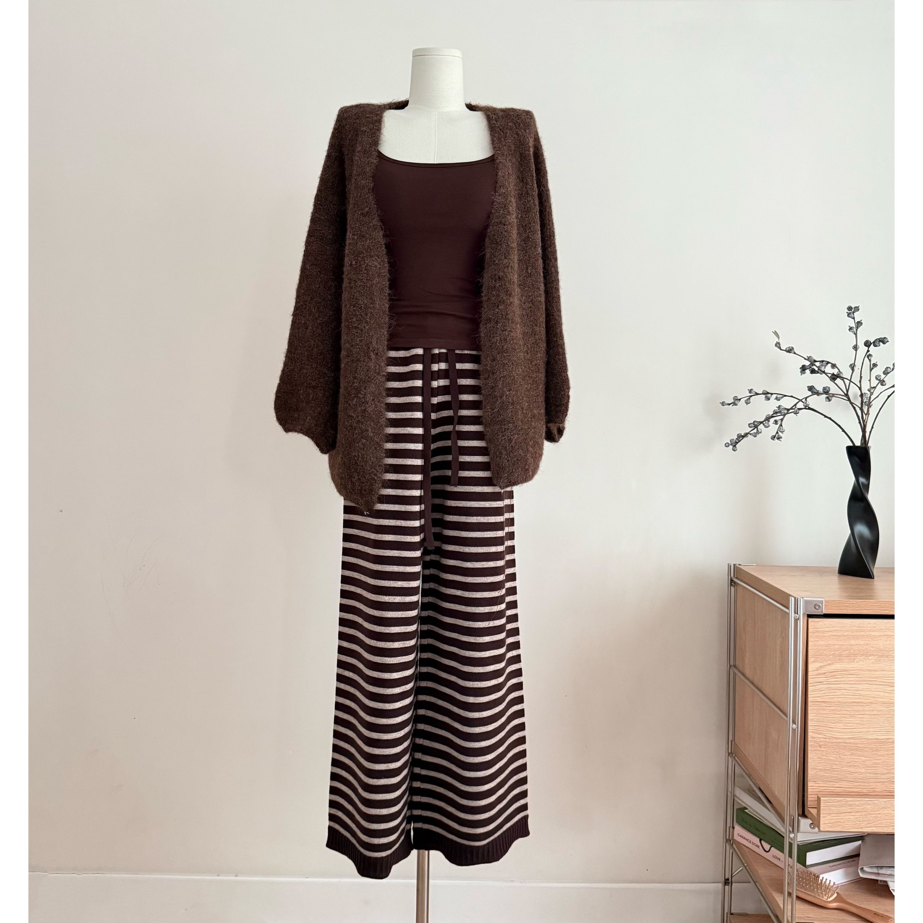 安火火韩系慵懒风复古宽松显瘦针织开衫秋冬新款软糯毛衣外套女