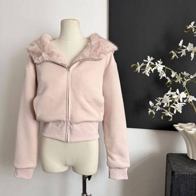 CallmeEar//两穿毛绒外套短款保暖加厚连帽外套冬季新款