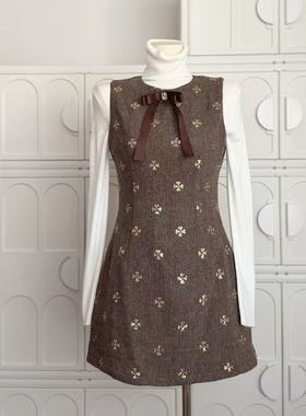 Barb Chill背心裙小香风连衣裙圣诞穿搭女冬富家千金跨年新年战袍