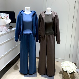 套装 Skk 醋酸天丝羊毛加绒拉毛连帽卫衣卫裤 长期松弛主义 Store