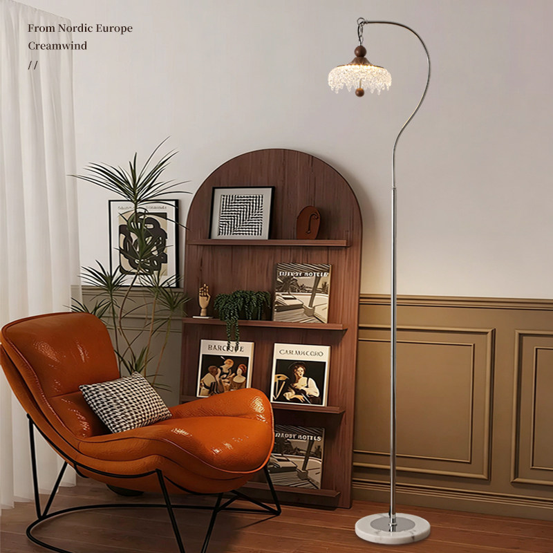 法式中古风客厅沙发氛围落地灯卧室床头包豪斯vintage装饰水滴灯