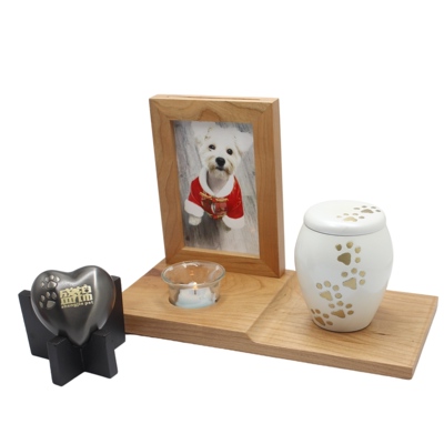 白色盛锦宠物纪念铜罐金属罐