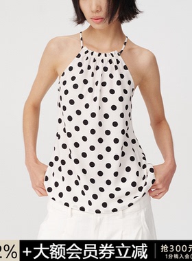 JCAESAR HALTER TOP 波点吊带背心 适配夏日活泼 肩带自带调节扣
