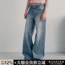 DENIMS浅蓝水洗牛仔裤 自然做旧 长裤 型 慵懒感 直筒版 JCAESAR