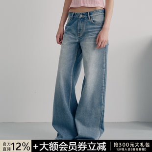 DENIMS浅蓝水洗牛仔裤 自然做旧 长裤 型 慵懒感 直筒版 JCAESAR