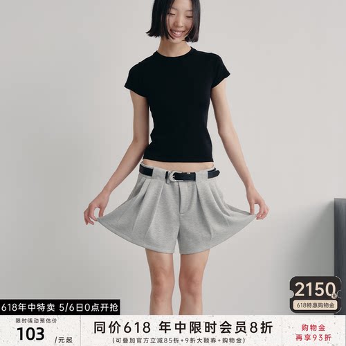 JCAESAR SHORT CULOTS 天丝短裙裤 无腰头打褶 软糯 微A字半身裙