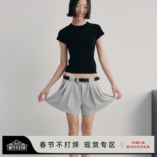 JCAESAR SHORT CULOTS 天丝短裙裤 无腰头打褶 软糯 微A字半身裙