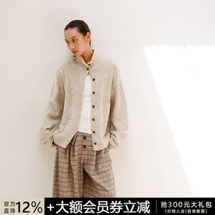 毛衣 浮雕开衫 羊毛混纺 针织花型 双色 JCAESAR 微宽松H型 WOMEN