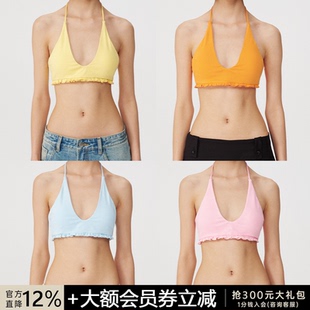 U领绑带设计 抽褶比基尼 胸垫可自行拆卸更换 BIKINI JCAESAR