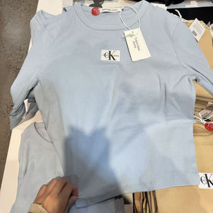 女士休闲通勤字母辣妹正肩长袖 现货正品 新款 Jeans24秋季 T恤