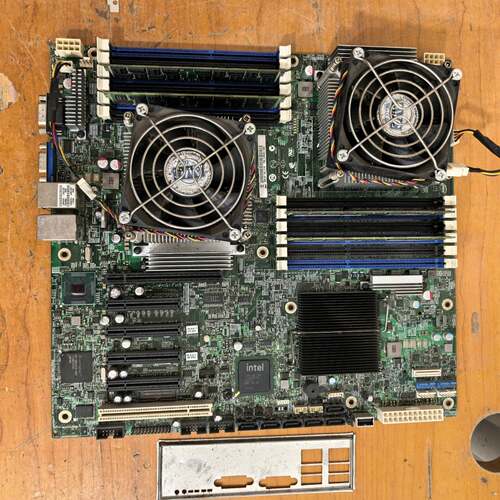 议价双路X58主板S5520HC，工作室退役，带两颗L564可维修翻新