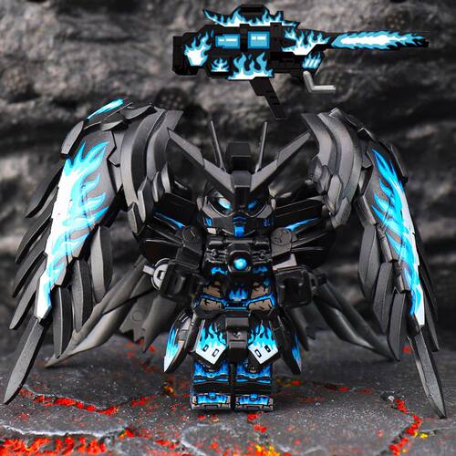 机动战士飞翼高达人仔机甲第三方拼装积木玩具桌面摆件模型礼物