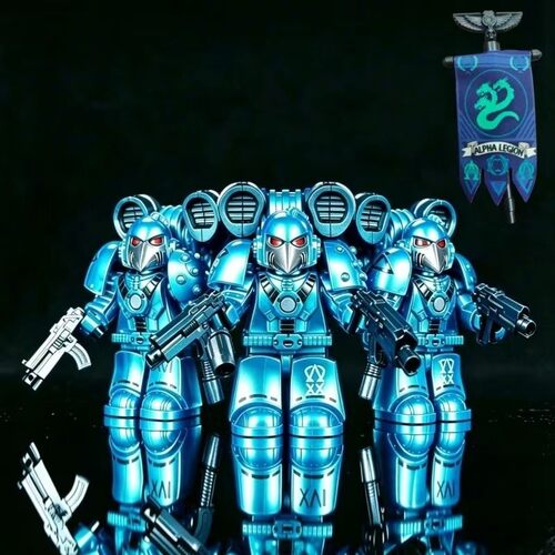 2026新款禁军荷鲁斯之子MK6人仔星际战士40k战锤极限战士积木玩具