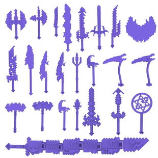 我的世界全套人仔武器包烦人的村民钻石剑三叉戟男孩拼装积木玩具