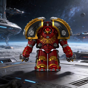 土星执政官土星终结者战锤40k白模型手办土星型无畏机甲激光炮