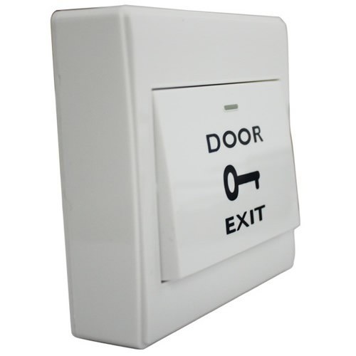 明装塑料出门开关按钮 带86底盒底座门禁专用按钮 M6家用常开2线