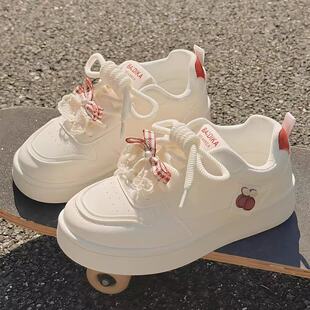 小白鞋女款2026新款爆款春夏季透气百搭休闲运动鞋板鞋软底不累脚