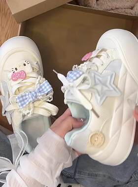 小众设计感厚底面包鞋女