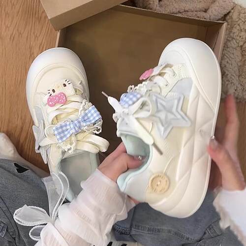 小众设计感厚底面包鞋女