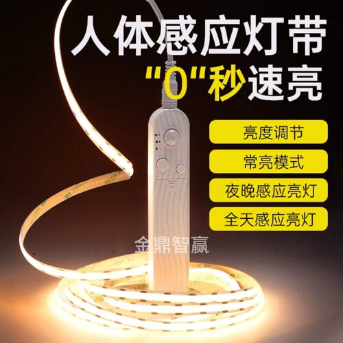 人体感应灯带悬浮床灯人来即亮