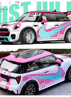 宝马MINICooperF56电动MINI J01格温蜘蛛侠Nike车贴拉花F54 贴纸