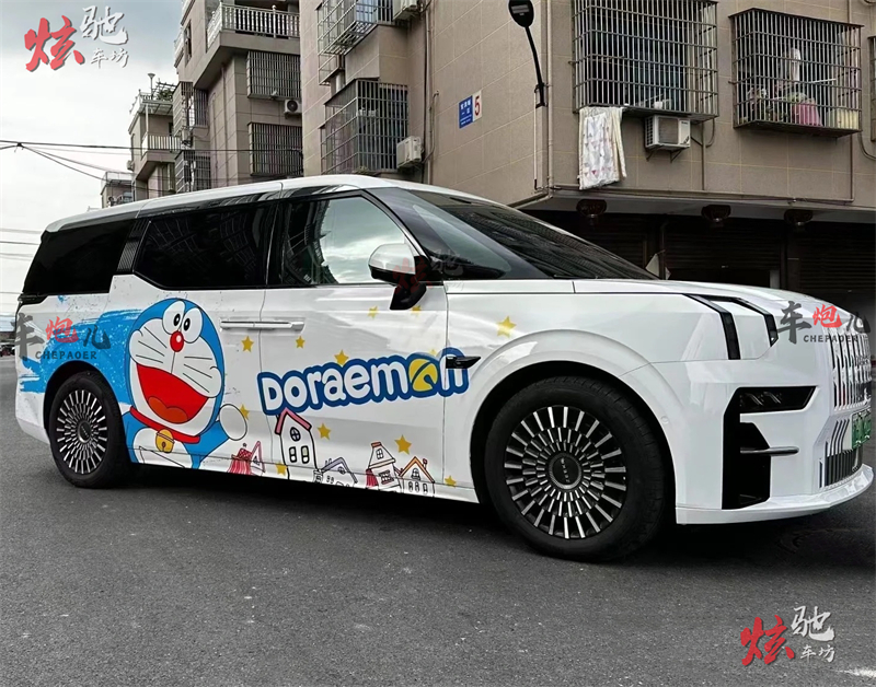 适用极氪009车贴拉花 腾势D9传祺M8M6别克GL8哆啦A梦卡通车身贴纸