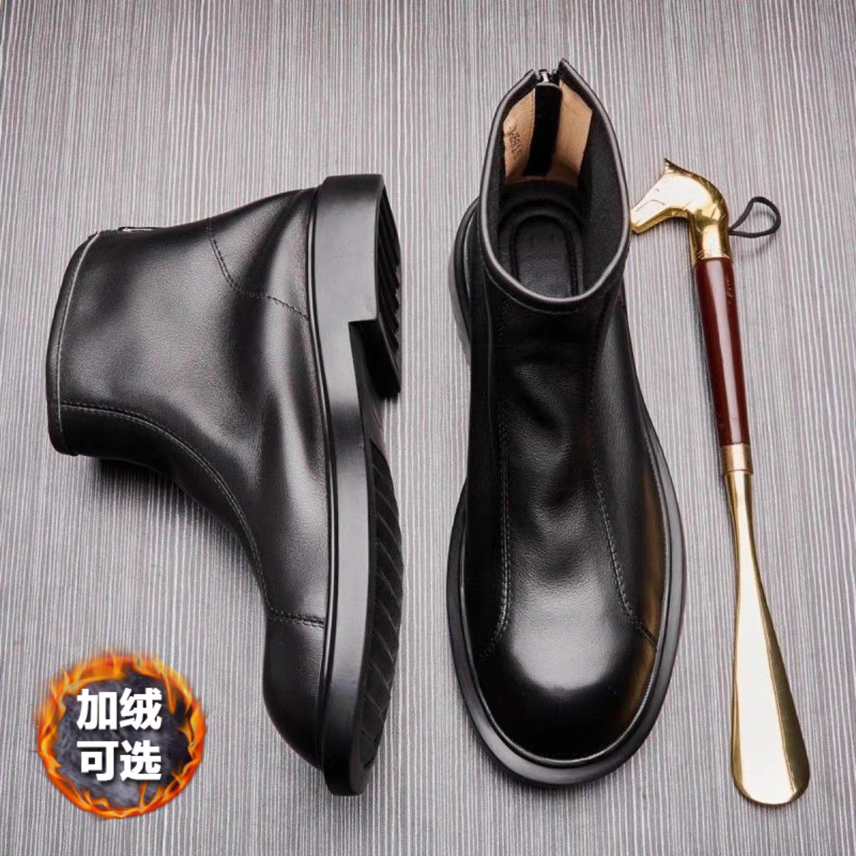 英伦风真皮马丁靴切尔西靴