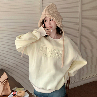 压印dwxk潮宽松卫衣美式