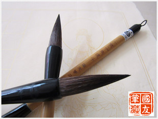 一二号山马提斗进贤文港国友笔庄行楷书对联山水国画书法毛笔