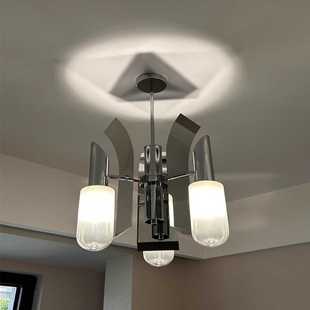 中古风太空时代UFO吊灯亮银色极简包豪斯风格 灯具 意大利设计师款