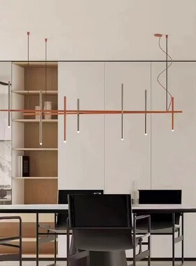 订制现代简约餐厅吊灯吧台网红线条灯创意设计师店铺商用工程灯具