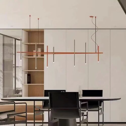 订制现代简约餐厅吧台工程灯具