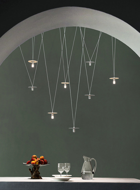 Olive Lab设计师创意简约多头吊灯客厅展厅餐厅吧台线条DIY吊灯