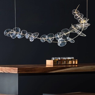 轻奢设计感氛围餐厅灯北欧简约创意餐桌吧台艺术后现代玻璃吊灯