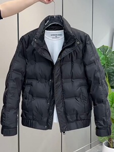 男士冬季轻薄立领羽绒服2023时尚百搭简约青年保暖防寒白鸭绒外套
