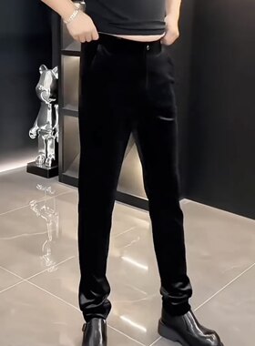 春季男士金丝绒休闲裤2026新款
