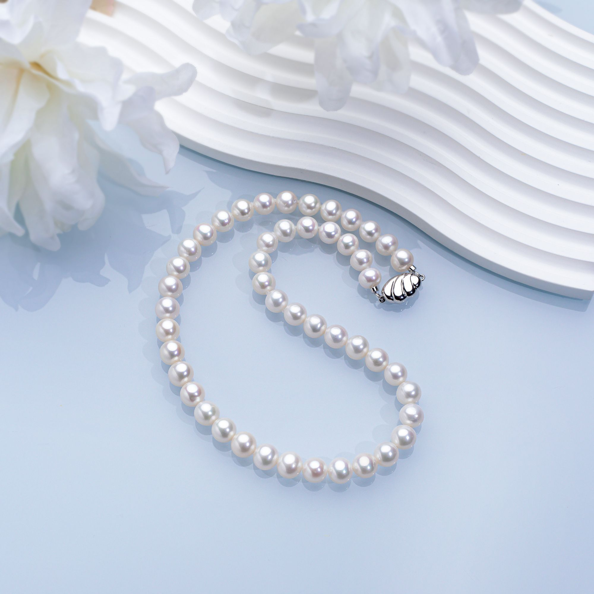 “感恩限定”正圆无核珍珠项链套盒 9-10mm S925 2057H00DY