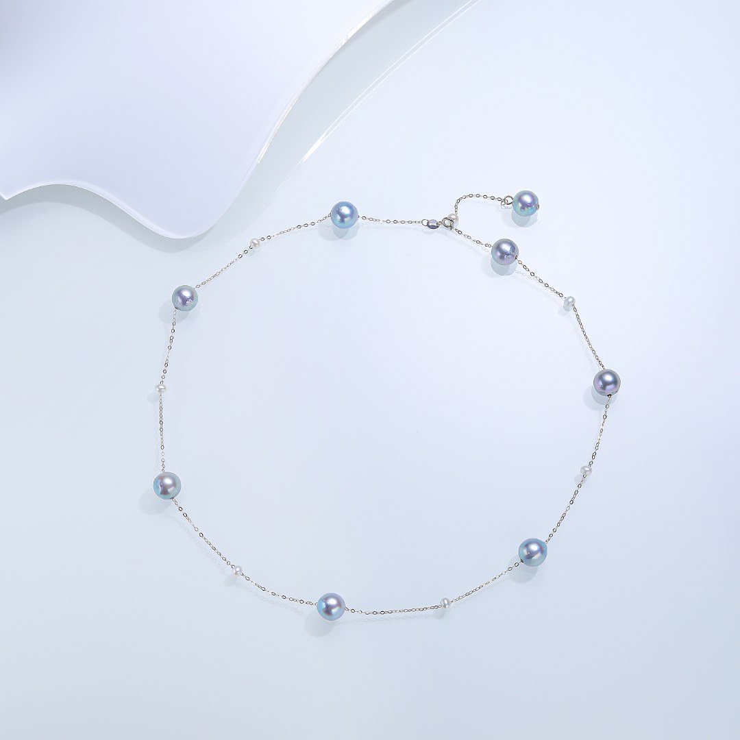 真多麻“满天星”珍珠项链 18K金  7mm±  AN32Z000DY