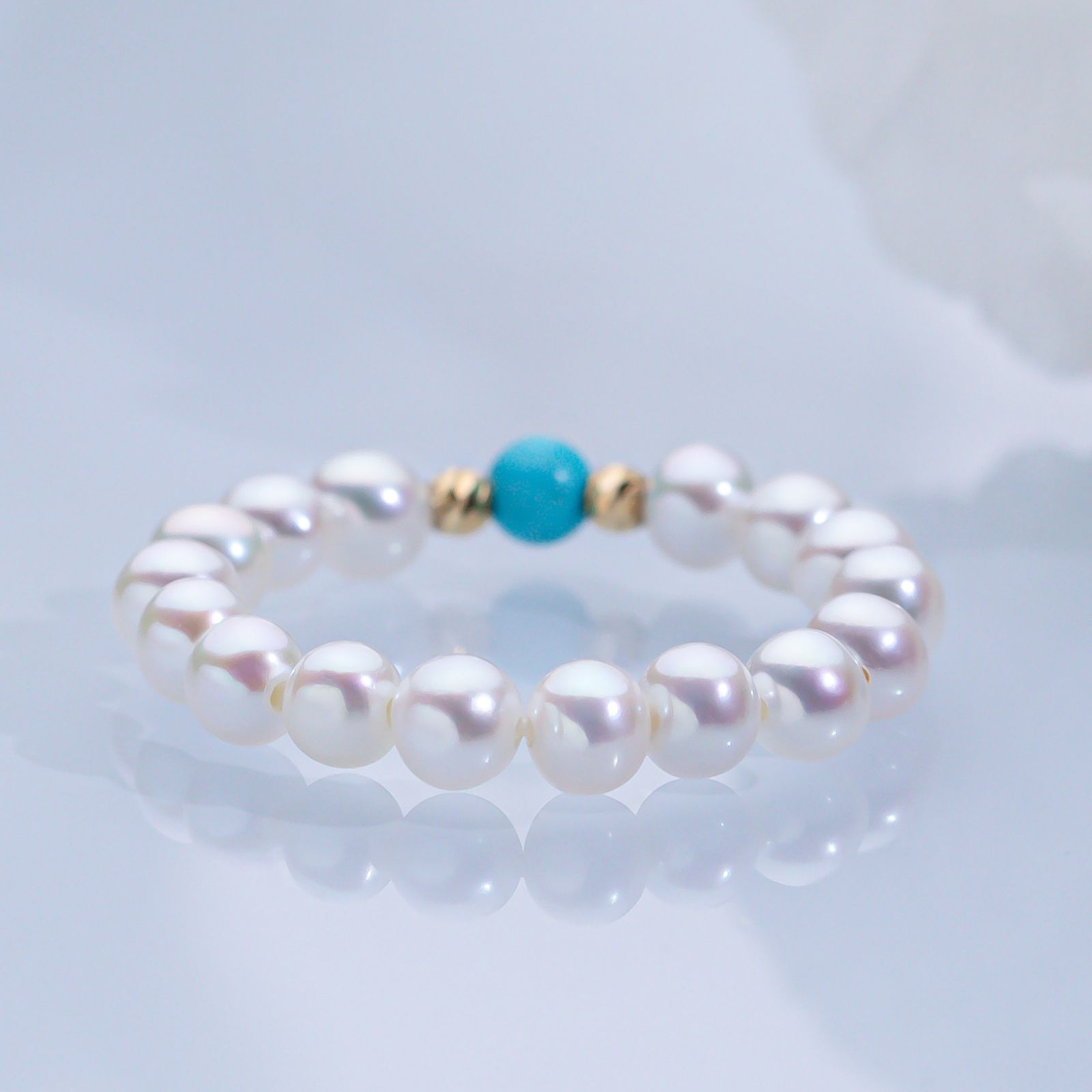 绿松 珍珠素圈戒指日常 3-4mm 2617H00DY