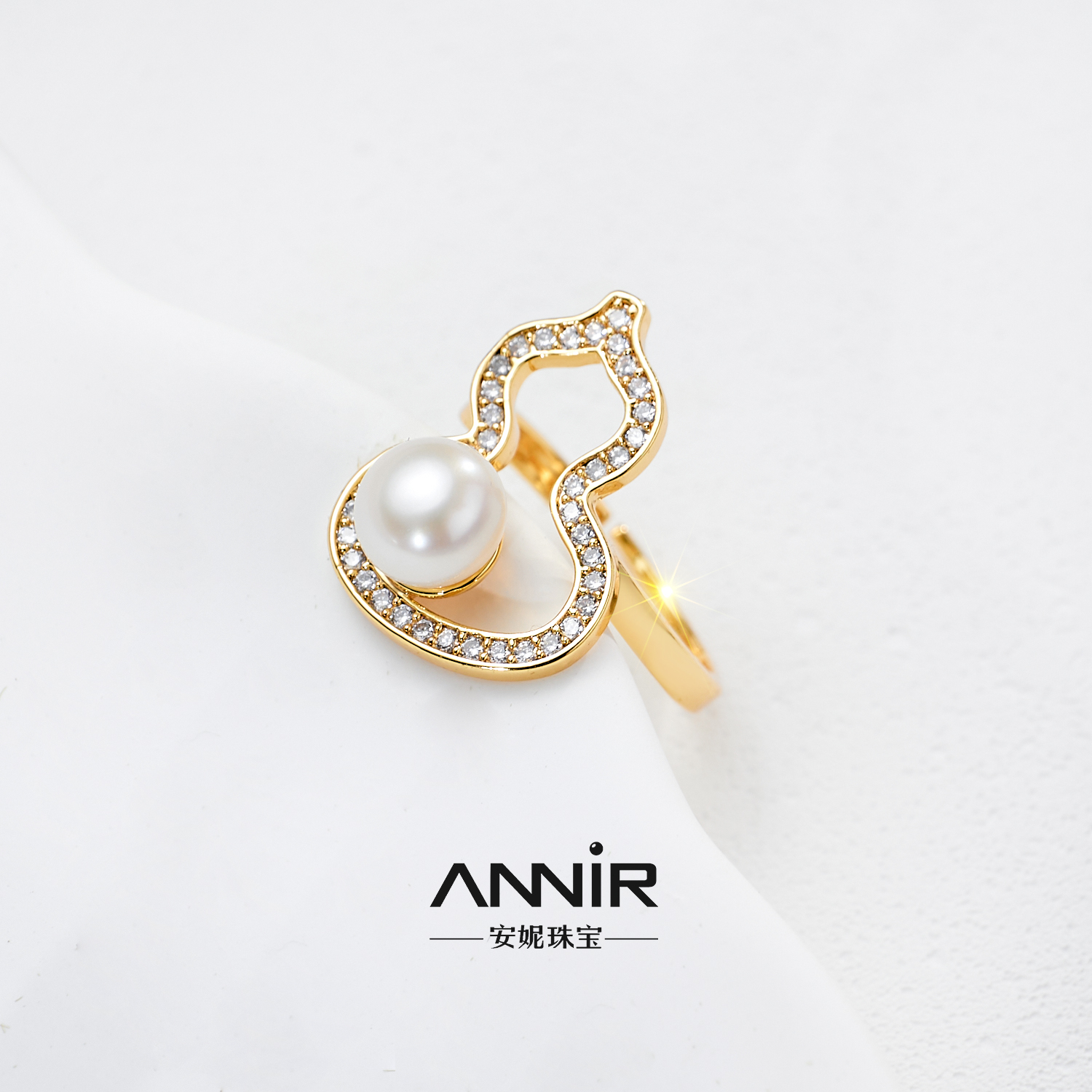 “葫芦”珍珠戒指 7-8mm 1547H00DY