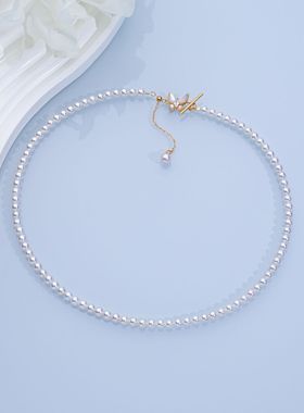 蝴蝶极光小米baby珍珠蝴蝶扣项链s95银 4-6 2629H00DY