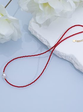 “鸿运”珍珠项链 9-10mm  S925银 2535H00DY