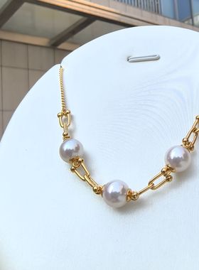 “马蹄”海水akoya珍珠项链8-9mm  S925 2205H00DY