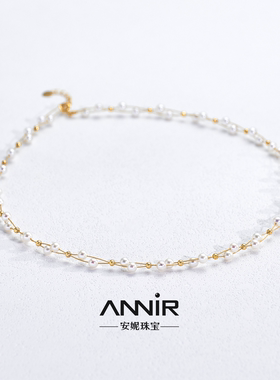 “法式轻奢”baby珠项链 3-4mm 1615H00DY S925银（送手链耳环）