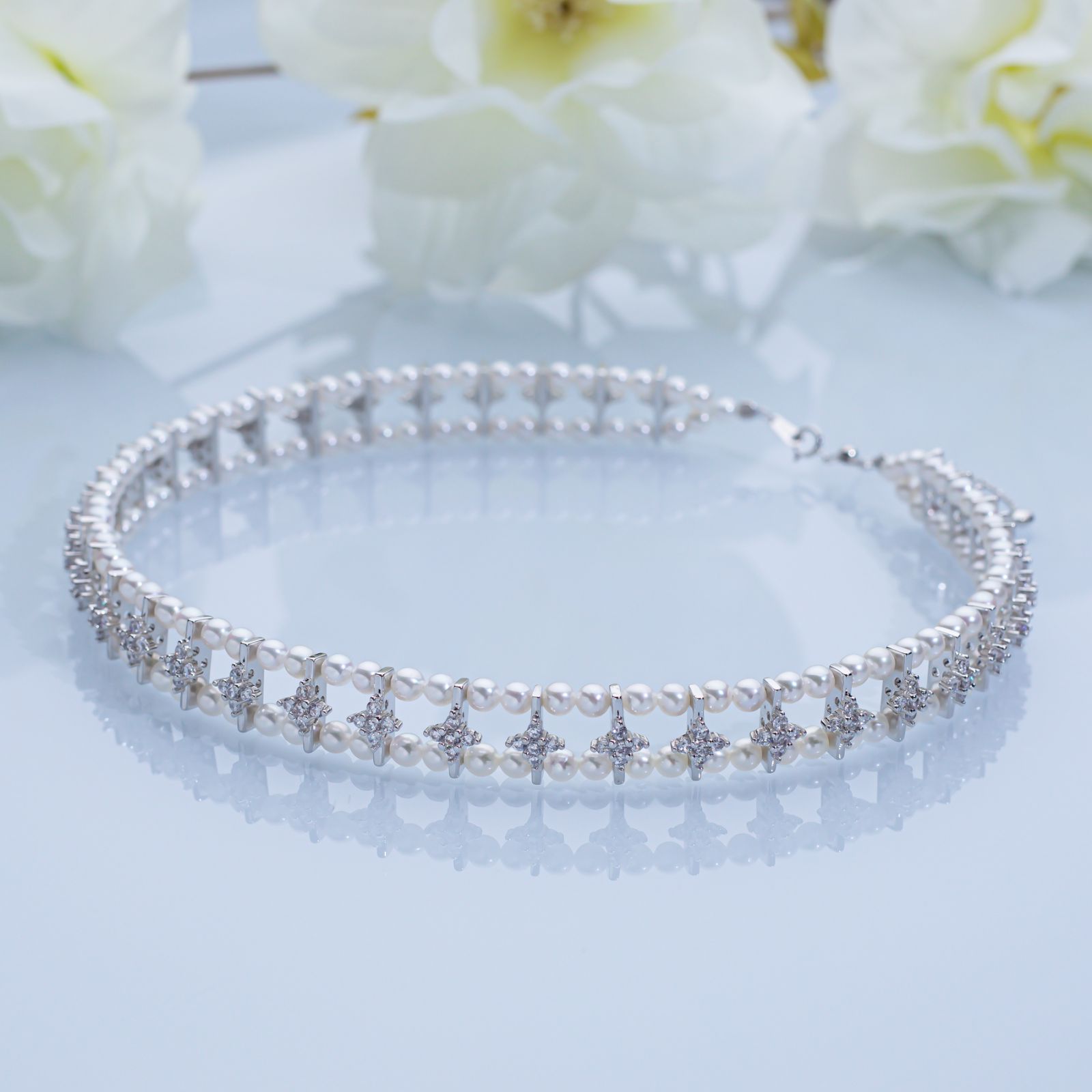 “爆闪双排”极光珍珠项链  2742H00DY