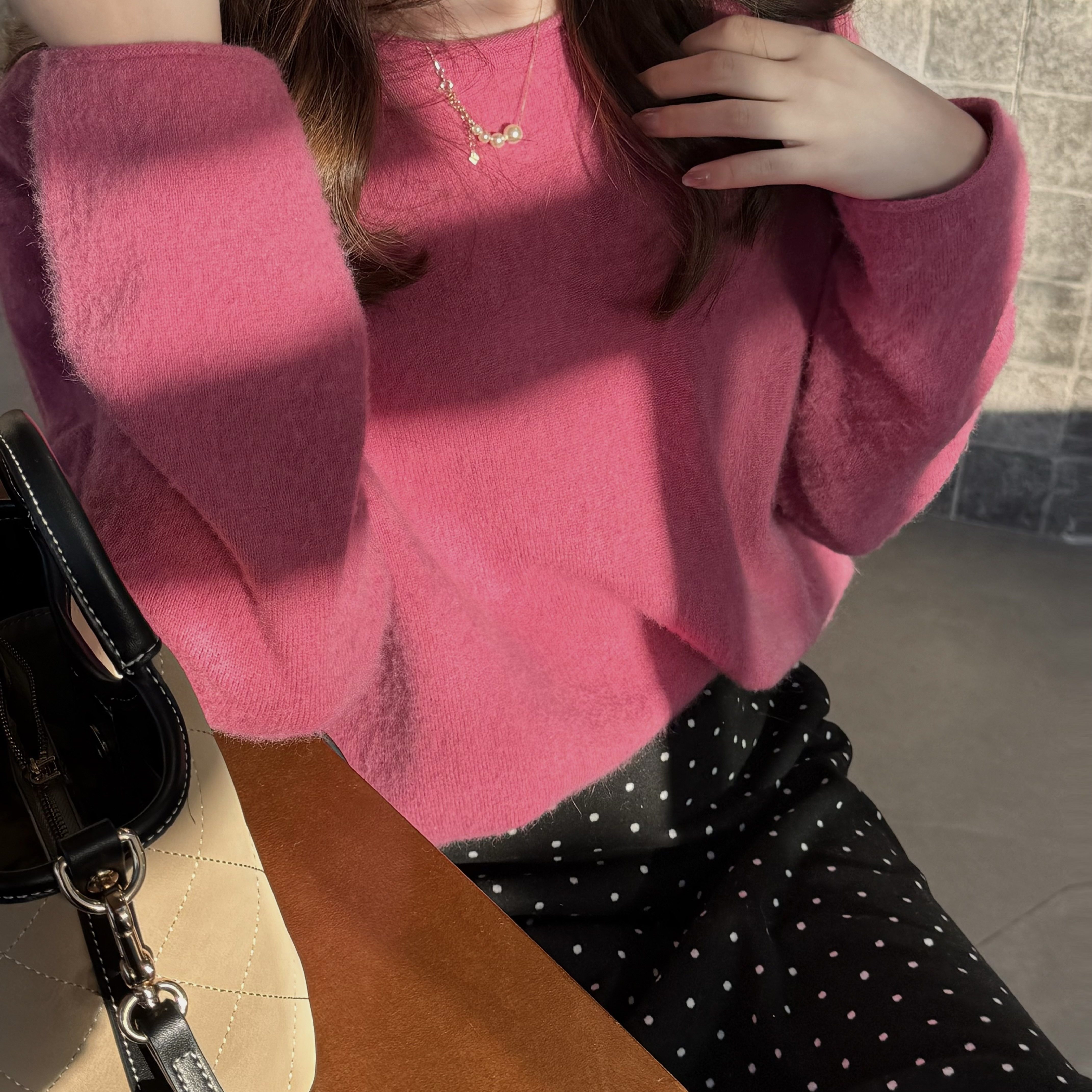 佛洛依德拉绒浣熊毛张羞羞圆领