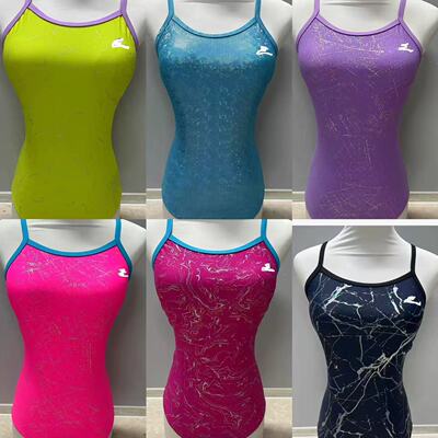 连体泳衣（外贸尾货）双层带垫中