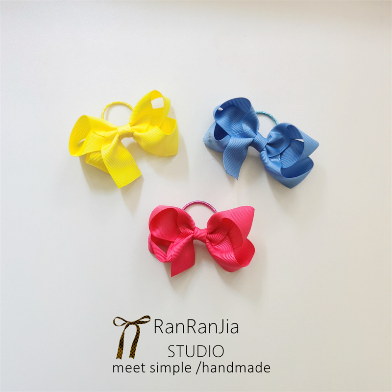 全店选5件包邮 儿童发饰女孩头饰手工扭扭蝴蝶结扎辫子橡皮筋发圈