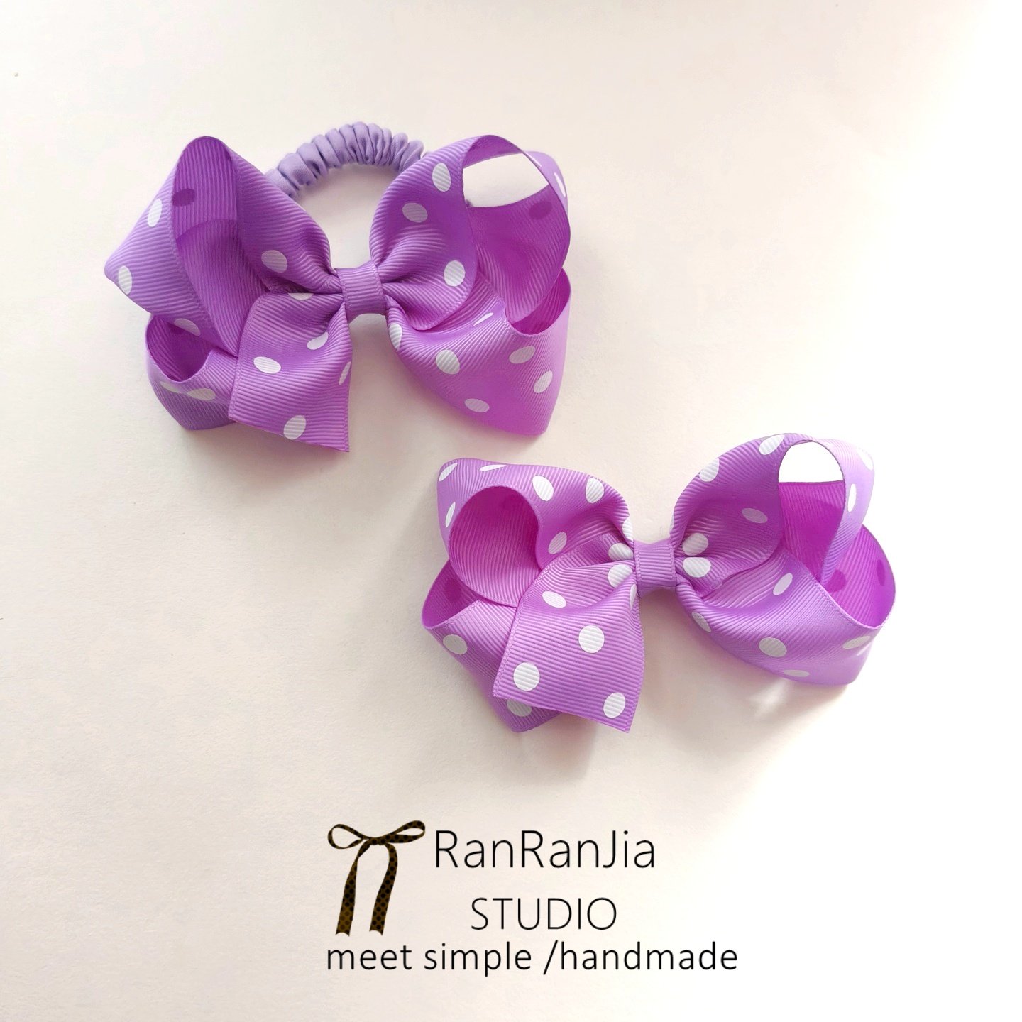 5件包邮 儿童发饰女孩头饰紫色波点蝴蝶结扎辫子橡皮筋扎马尾发圈,童装/婴儿装/亲子装,发饰,淘宝优惠券,粉丝福利购,淘宝优惠卷